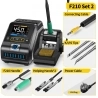 FNIRSI DWS-200 F210 Premium 200W Soldering Iron Station Kit, with 3 Iron Tips and 2 Helping Hands - Black