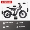 MTB Electric Bike GUNAI-Y, 1000W 48V 18Ah 90N.m 7 Speed 20*4.0-inch Fat Tires, Front & Rear Suspension, Hydraulic Disc Brake