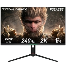 TITAN ARMY P32A2S2 Plat 16:9 Fast IPS 2K QHD 240Hz Gaming monitor, HDR400, 1ms GTG Snelle Reactie