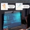 Computer Monitor Lamp, Screen Monitor Light Bar, Dimmable USB LED Reading Light, Touch Control - Black