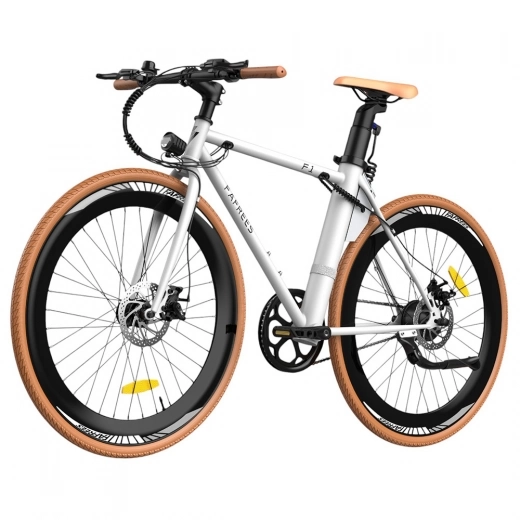 Elektrische fiets voor in de stad Fafrees F1, 250W motor, 36V 10AH, CST 700C*38C banden, 25km/h, 40N.M, 90km - Oranje Wit