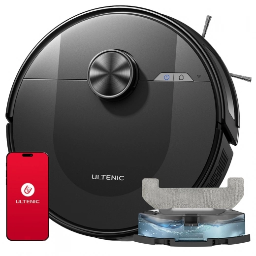 

Robot Vacuum Cleaner Ultenic D10, 15min LiDAR Quick Map, 4000Pa Suction, 120min, Carpet Auto-Boost - Black