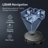 Ultenic D10 Robot Vacuum Cleaner  15min LiDAR Quick Map  4000Pa Suction  120min Runtime  Carpet Auto-Boost  No-Go Zone  Time Sc