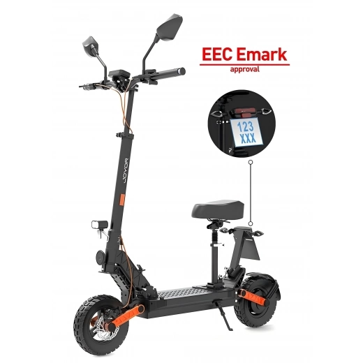 

JOYOR S8E with Road Approval (EEC), 800W 48V 26AH(1248Wh) 80KM 45km/h, 10" E-scooter with Seat&NFC&Multilights& Rearview Mirror