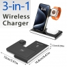 W336 3 in 1 Wireless Charger for iPhone/ Samsung/ Airpods/ Apple Watch