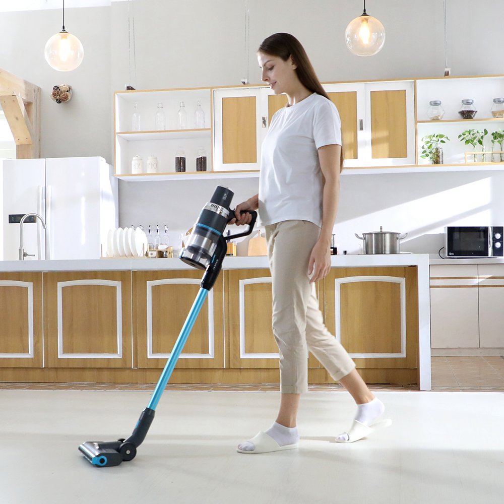 Proscenic P11 Mopping Cordless Vacuum Cleaner 35KPa Suction 0.65L Dustbin  5-Stage Filtration System 2000mAh Detachable Battery