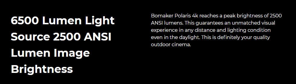 Bomaker Polaris 4K Ultra Short Throw Triple Laser Projector