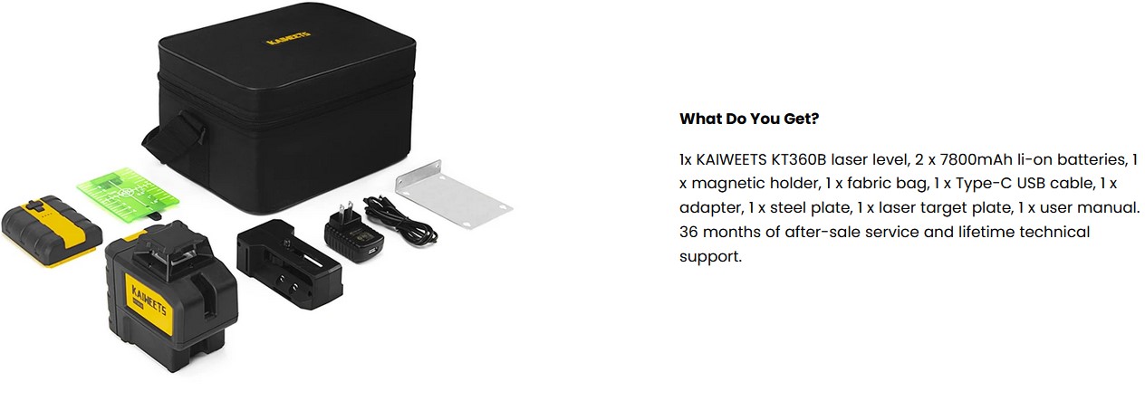 Nivel láser giratorio KAIWEETS KT360B