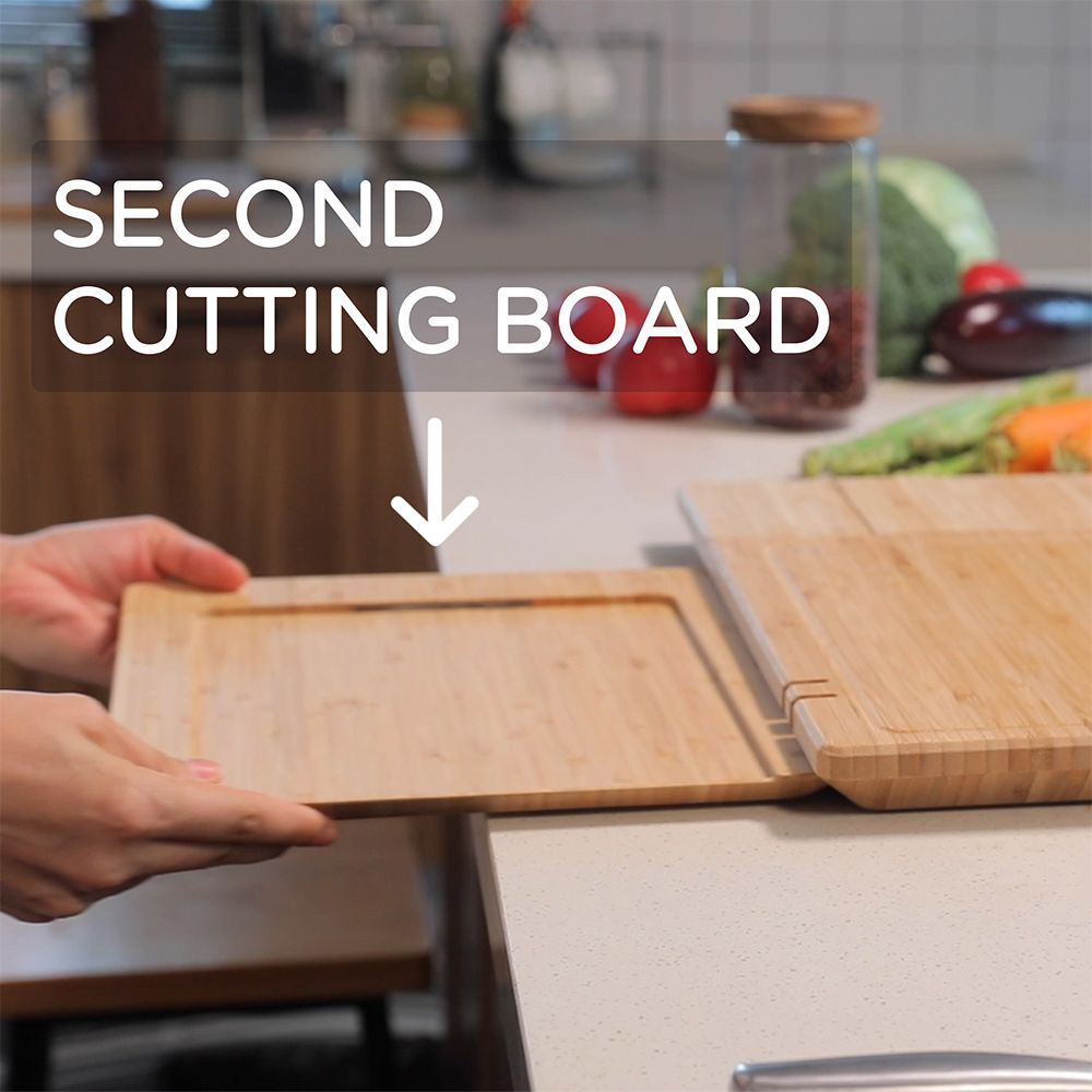 ChopBox Smart Cutting Board Bamboo Chopping Blocks With 10