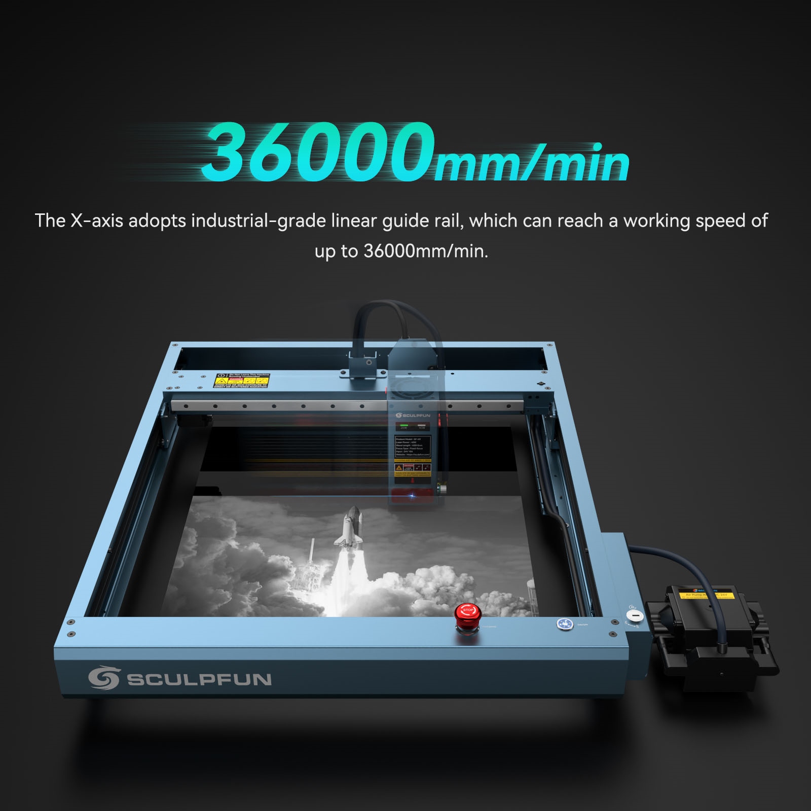 739€ for Sculpfun SF-A9 40W Laser Engraver with Automatic Air Assist 36000mm/min High Speed