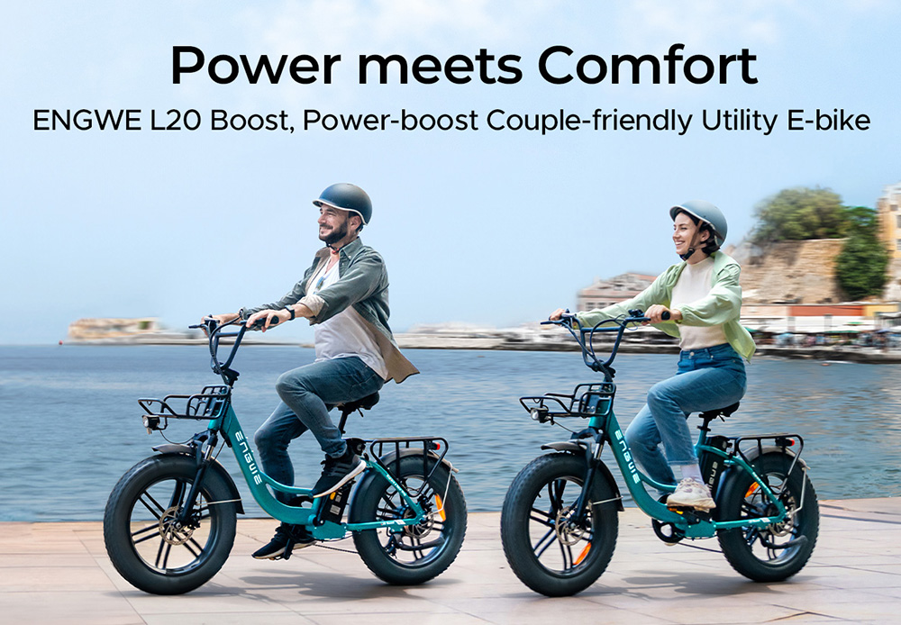 ENGWE L20 BOOST Electric Bike  250W Motor  48V 13AH Battery  20*4-inch Fat Tires  25km/h Max Speed  126km Max Range  Torque Sen