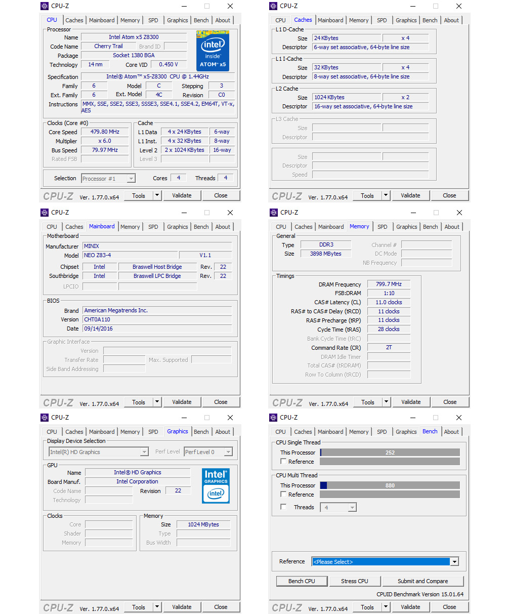 Minix Neo Z83-4 Windows 10 Intel Atom X5-Z8300 4G/32g Minix TV Box